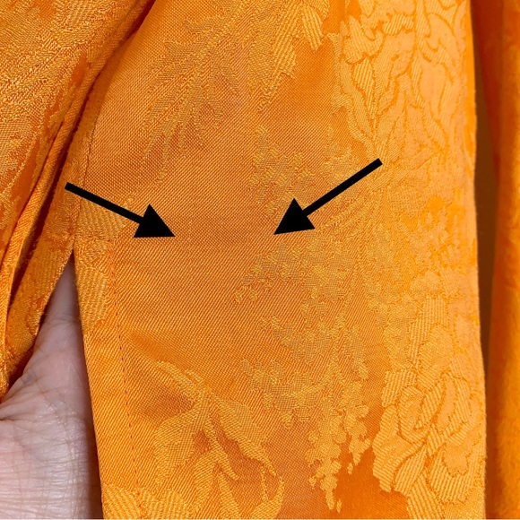 The Attico Caravan Rose Satin Jacquard Mini Dress (Sz IT 38 / US 0) Orange - Picture 15 of 16